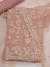 All Over Embroidery Chiffon Unstitched Suit Piece With Dupatta